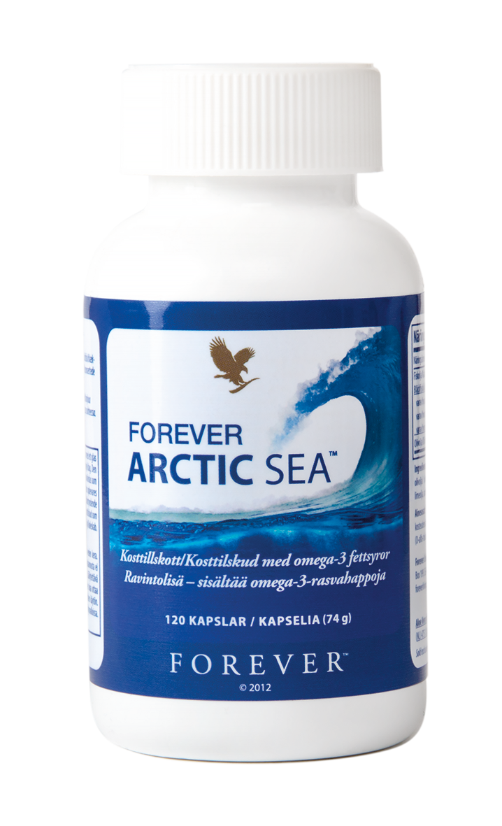 Syötkö liian vähän kalaa ja äyriäisiä? Forever Arctic Sea -ravintolisä sisältää omega-3-rasvahappoja DHA:ta ja EPA:a. Raikas sitruksen maku.