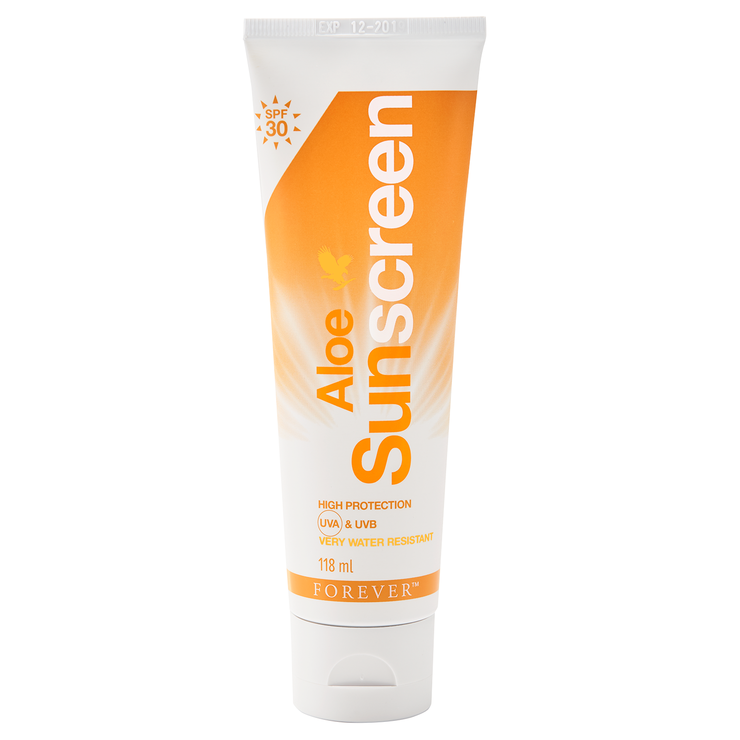 Foreverin Aloe Sunscreen on erittäin vedenkestävä ja suojaa sekä UVA- että UVB-säteiltä.